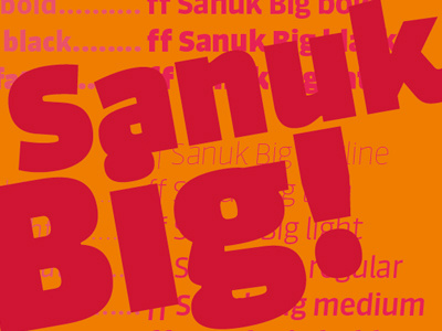 FF Sanuk Big is released display dupre font headlines sanuk typeface xavier