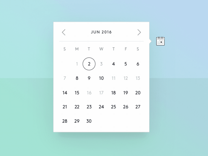 Date Picker animation calendar date gif motion picker ui web website