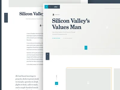 Sneak Peek article blog business content desktop flat grid layout ui web website