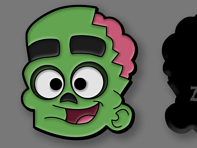 Zomberry Enamel Pin cartoon halloween zombie