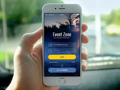 Event Zone App android app designs ios mock up psd screen side menu ui