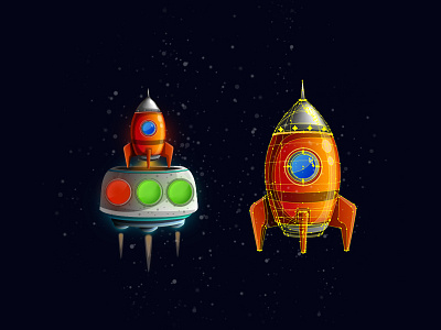 MiniMoons assets gameart gameartist gaming rocket space vector