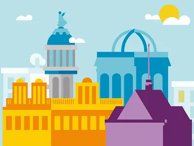 City Assets Illustrations WIP 2d building city flat illustration