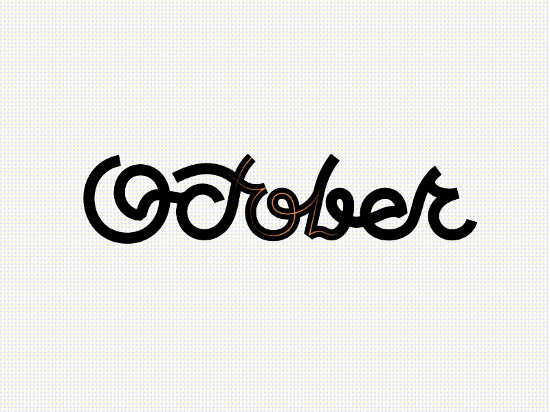 October advertising animation brand corporate identity typo typography