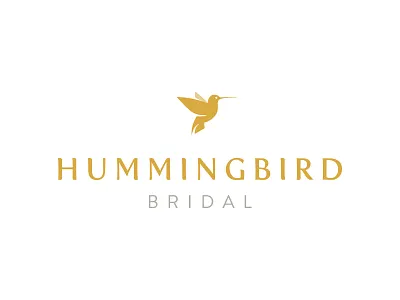 Hummingbird Bridal brand branding bridal identity logo mark wedding