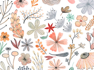 Floral pattern design floral flowers pattern watercolour