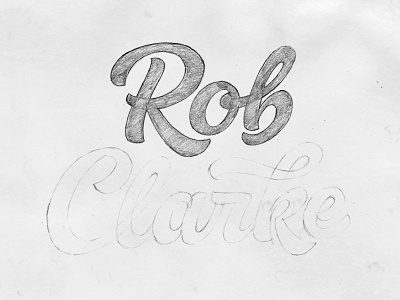 Rob Clarke – sketch bespoke branding identity lettering letters logo logotype script signature type typography