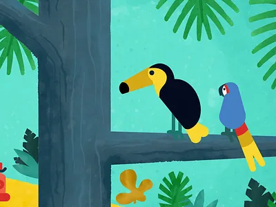 Jungle Birds birds jungle plants