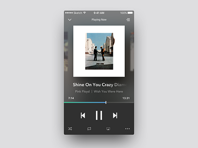 Music Player blur ios music pink floyd player sketch