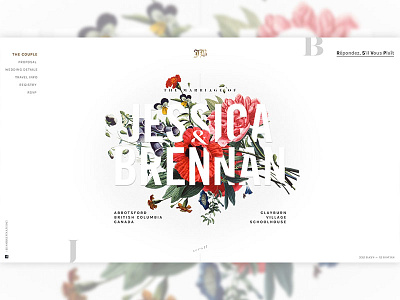 Wedding Website Exploration floral layout minimal type typography ui vintage website