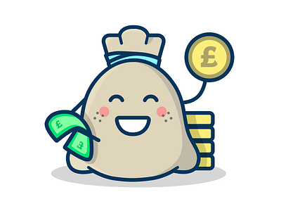 Mr Money Bags 💸 bag character money pound save sketch