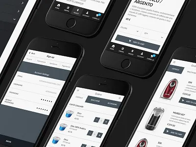 Coffee eCommerce Mockups app coffee ecommerce mobile