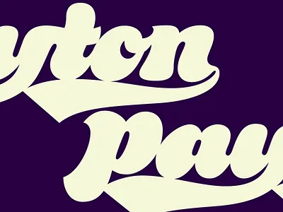 Payton chunky enamel lapen pin lettering payton pins swashes type wordmark