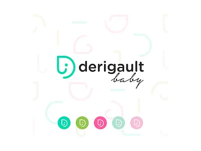 Elephant toy branding business card children colorful custom design graphic logo paint symbol vector