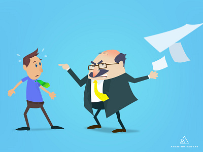 Angry Boss angry boss illustration info graphics