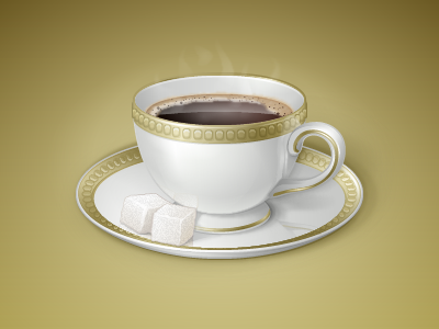 Cup of coffee coffee cup icon sugar vector