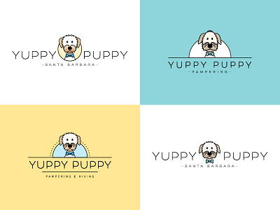 Yuppy Puppy 1 brand branding dog dog logo dogs identity logo logos pooch puppy vector wheaten terrier