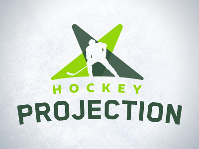 Hockey Projection branding design green hockey ice logo player projection sports symbol typogrpahy