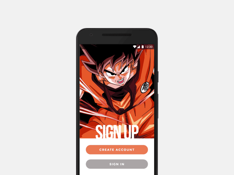 Daily UI 001 - Sign Up for Saiyan Crossfit 001 dailyui dbz dragon ball z dragonball sign up