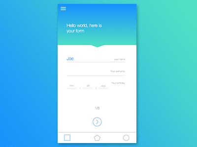 Easy form experience form interface ui uiux user ux