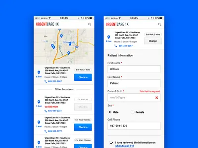 Online Check In Product design healthcare product design uiux