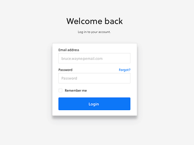 Login Box account login minimal ui