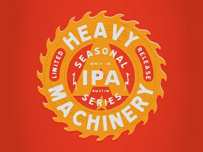 Heavy Machinery austin beerworks heavy illustration saw texture tool