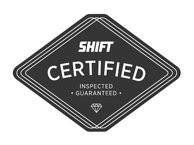 Shift Certified certified logo retro