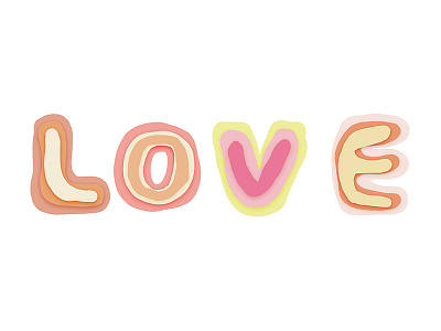 Love art color draw letters love photoshop shadows word