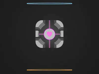 Portal Companion Cube App Icon adobe affinitydesigner app icon companion cube icon ios photoshop portal steam vector videogame