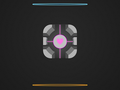 Portal Companion Cube App Icon adobe affinitydesigner app icon companion cube icon ios photoshop portal steam vector videogame