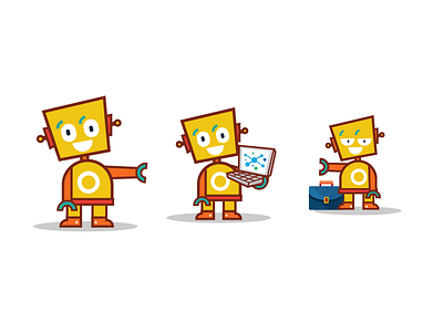 bots bots computer cute flat moder robotlogo robots scince simple