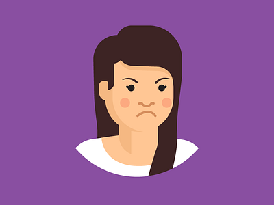 Oooh She Mad. angry avatar character cute illustration mad