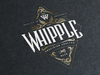 Whipple Brewing & Distilling beer branding brewing brooklyn distilling filigree nevada new york city reno scotch typography whiskey