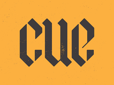 cue - Blackletter Exlploration bike blackletter branding cue cycling graffiti lettering logo minnesota stencil texture typography