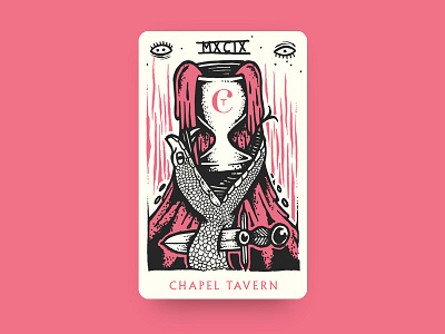 Chapel Tarot Card bar brooklyn chalice chapel eyes illustration nevada new york city reno snake tarot