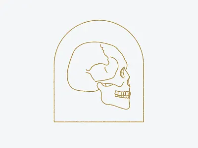 Skull Tombstone illustration linework minimal monoline skull tattoo tomb tombstone