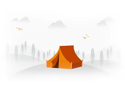Illustration for no hotels found google gradient hotels illustration illustrator inspired landscape no hotels outdoor scenery tent trip