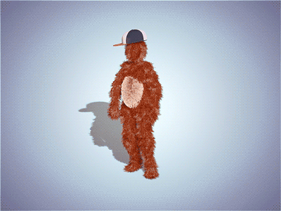 Gangnam Style 3d animation bear cap cinema4d dance gangnam style hair motion capture