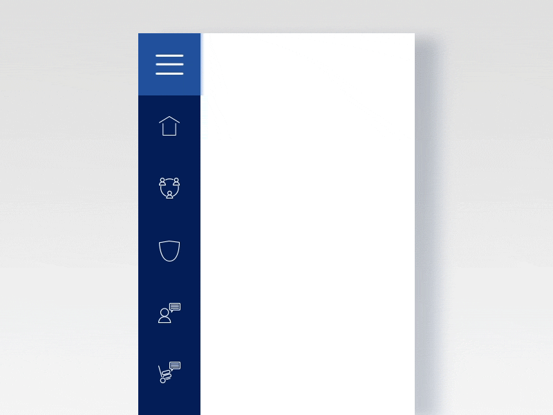 Nav Drawer by Mark Wilson on Dribbble