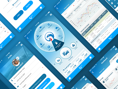 e-Card app app apple blue clean design digital flat home ios ui ux