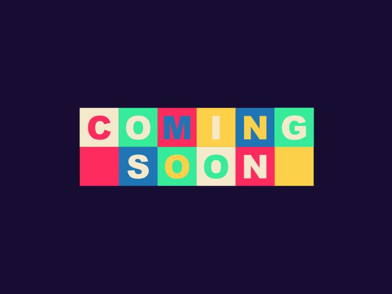 Coming Soon animation branding bumper design flat gif illustration motion