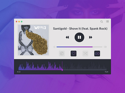 DailyUI #009 - Music Player app dailyui music player ui visualization