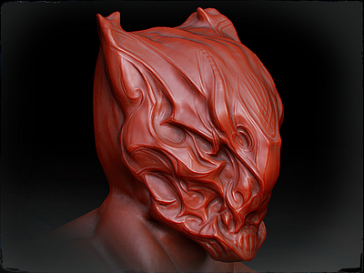 Arkham Knightish :D Zbrush sketch 3d arkham knight armor batman face fracturize mask zbrush