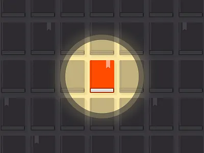 Иллюстрация для экрана уведомлений в приложении "Читай!" bookmark books flat illustration light notifications read