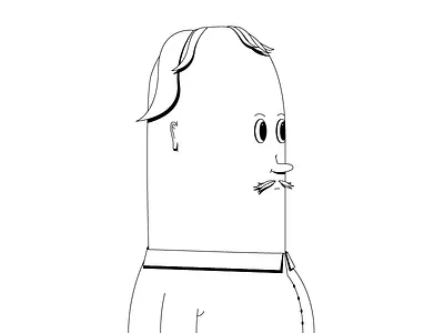 Character experimentation - Daddy character design illustration ndc