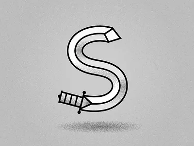 The Letter S aaronsalphabet alphabet letter lettering s sword type typography