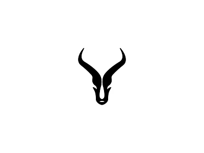 Antelope advice antelope horn logo mark simple