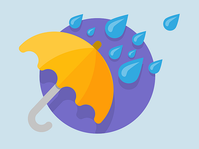 Umbrella flat illustration rain umbrella