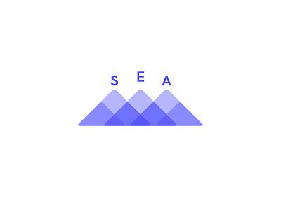 The Sea Branding blue branding logo mark